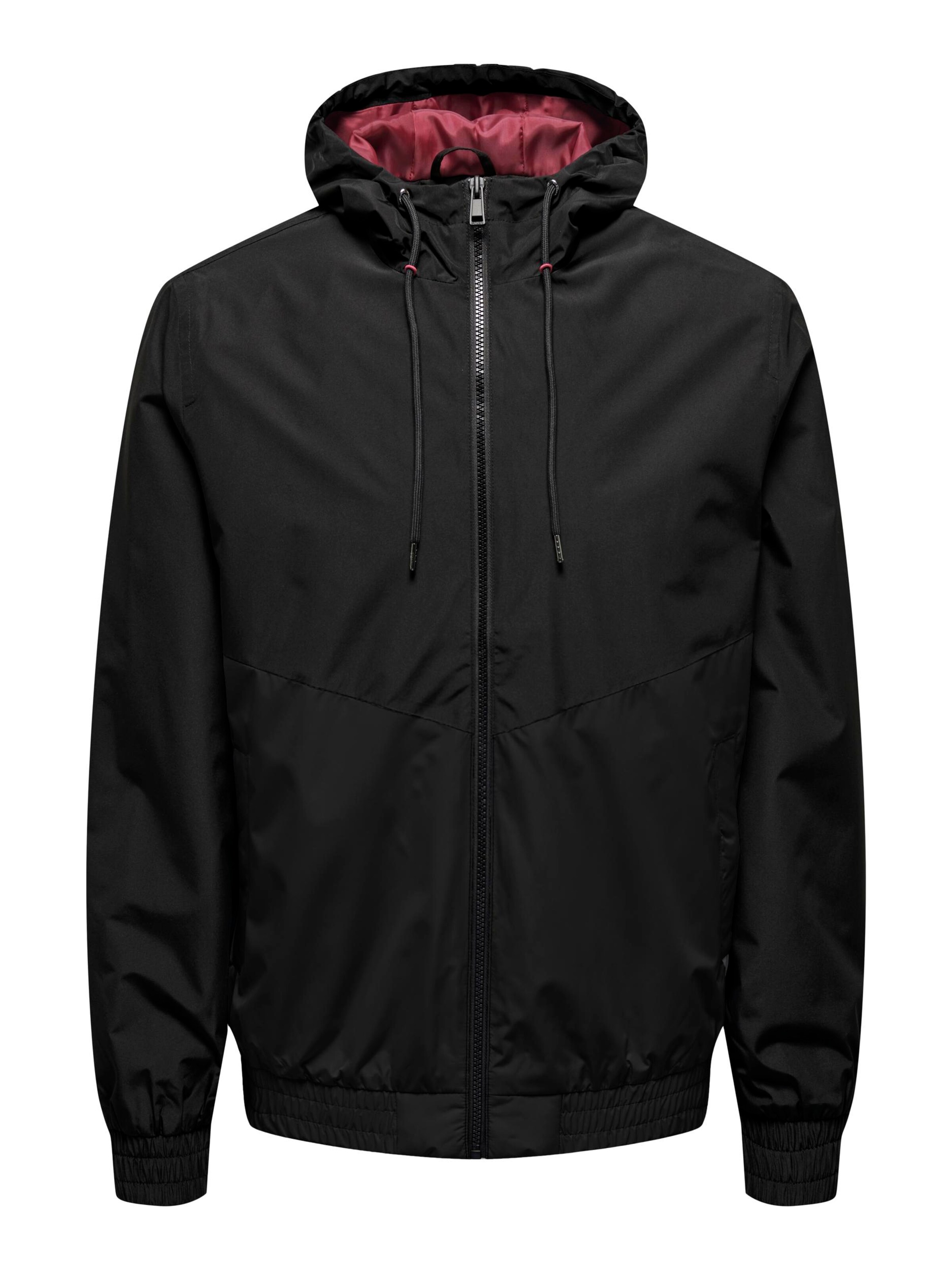 Only & Sons Tussenjas 'Ward Life' in Zwart: voorkant