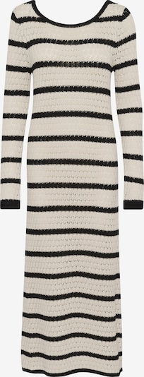 Kaffe Strickkleid 'Eleanor' in schwarz / eierschale, Produktansicht