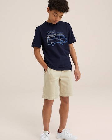 WE Fashion Slim fit Trousers in Beige