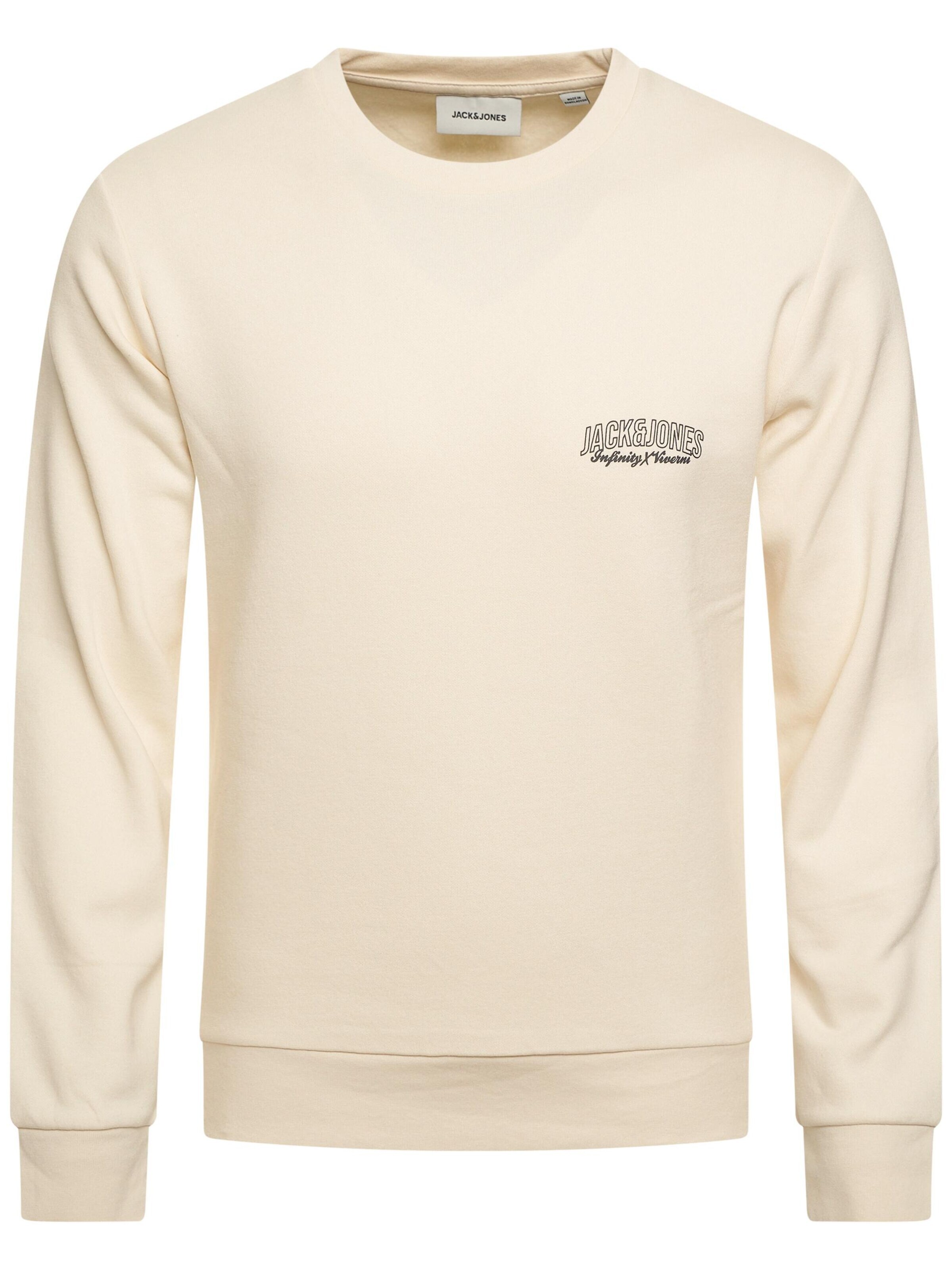JACK & JONES Sweatshirt 'JJETERNITY'‌‌‌‌‌‌ in Weiß: Vorderseite