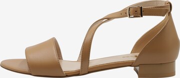 Usha Strap Sandals in Beige: front