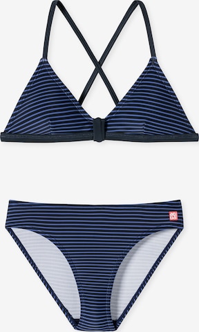 SCHIESSER Triangel Bikini 'Diver Dreams' in Blauw: voorkant