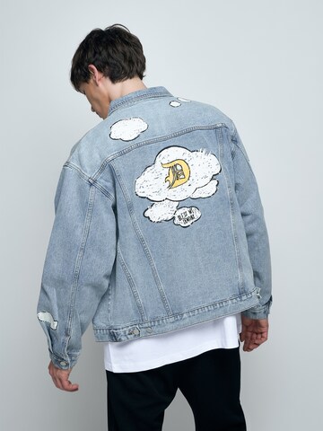 Bless my Demons exclusive for ABOUT YOU Between-season jacket 'CIRRUS' in Blue: back