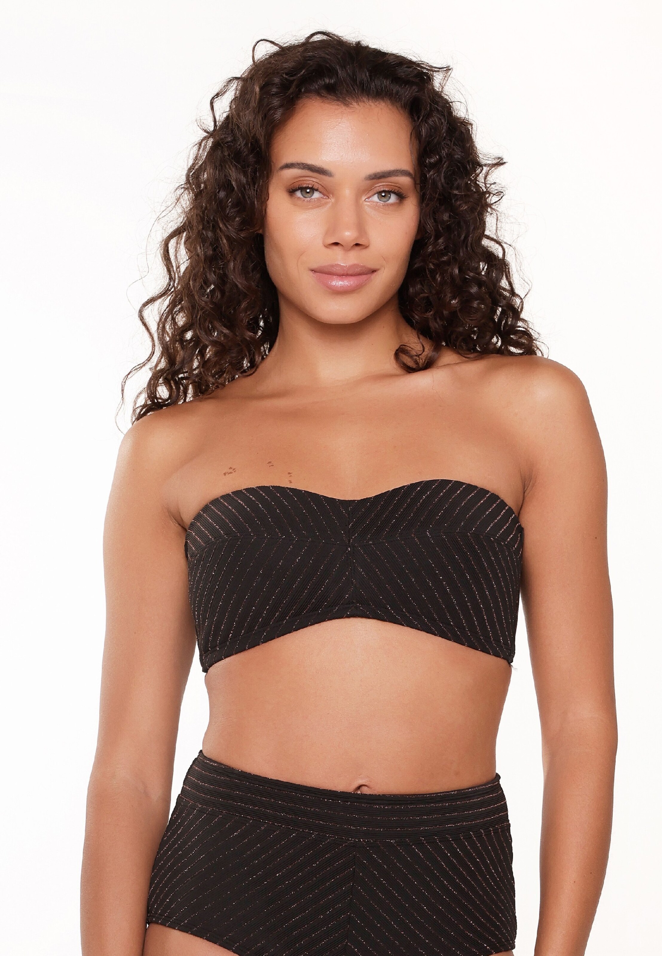 LingaDore Bandeau Bikini top in Black: front