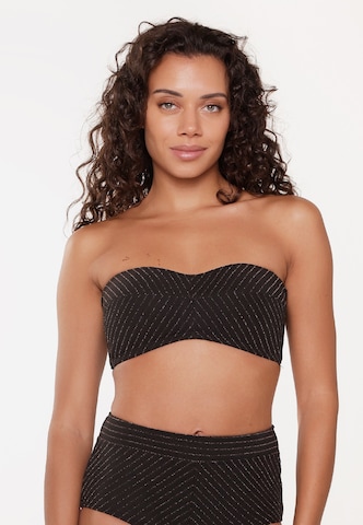 Bandeau Hauts de bikini LingaDore en noir : devant