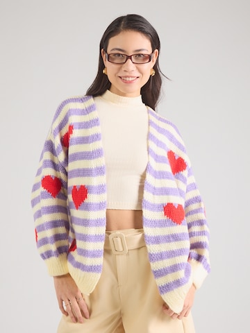 Hailys - Casaco de malha 'Ka44rena' em amarelo: frente