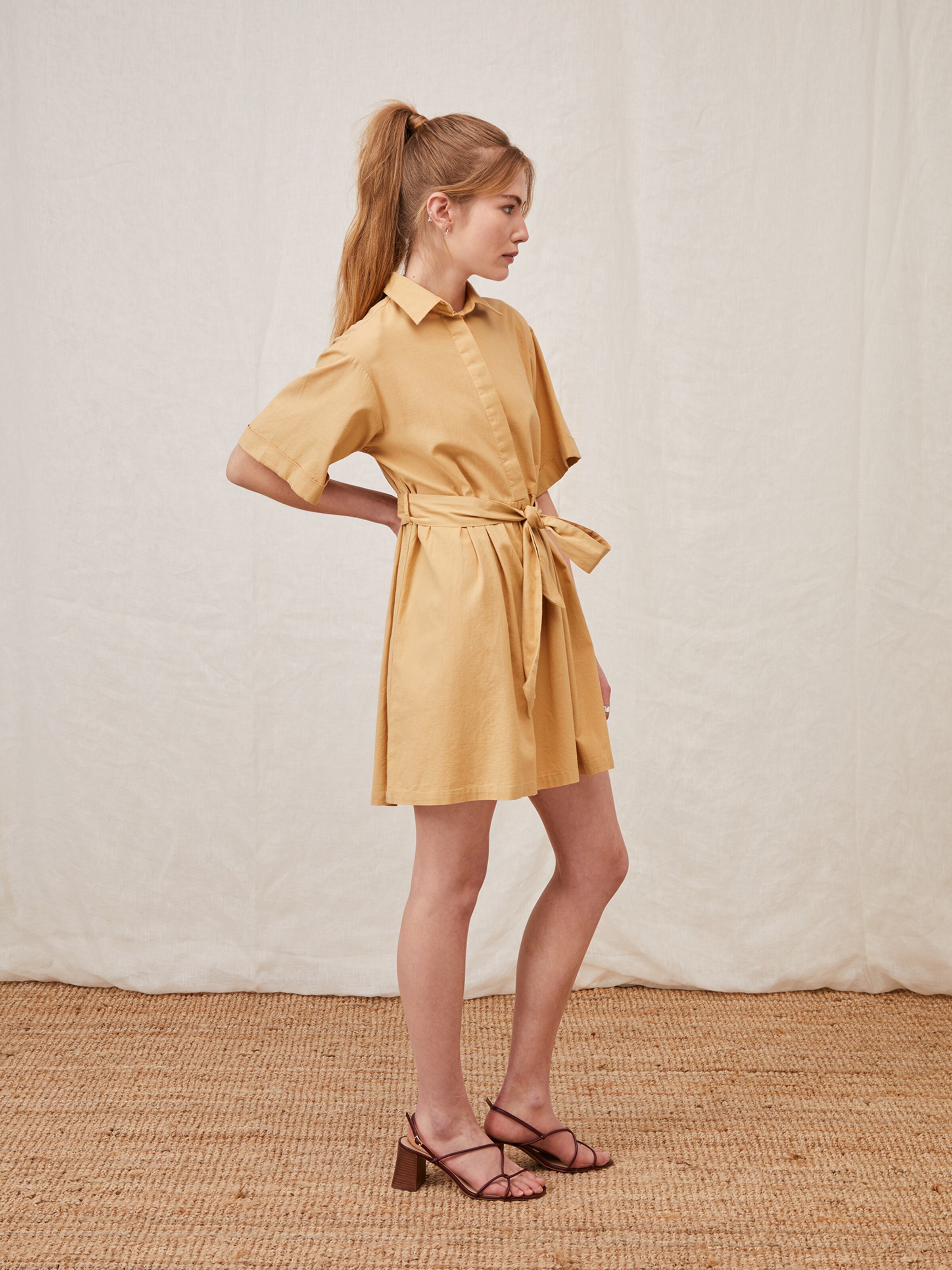 Frauen Große Größen LeGer by Lena Gercke Blusenkleid 'Darja' in Beige - AX31481 Frauen Große Größen LeGer by Lena Gercke Blusenkleid 'Darja' in Beige - AX31481
