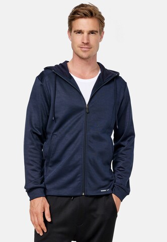 Ordinary Truffle Zip-Up Hoodie 'BASTI' in Blue: front