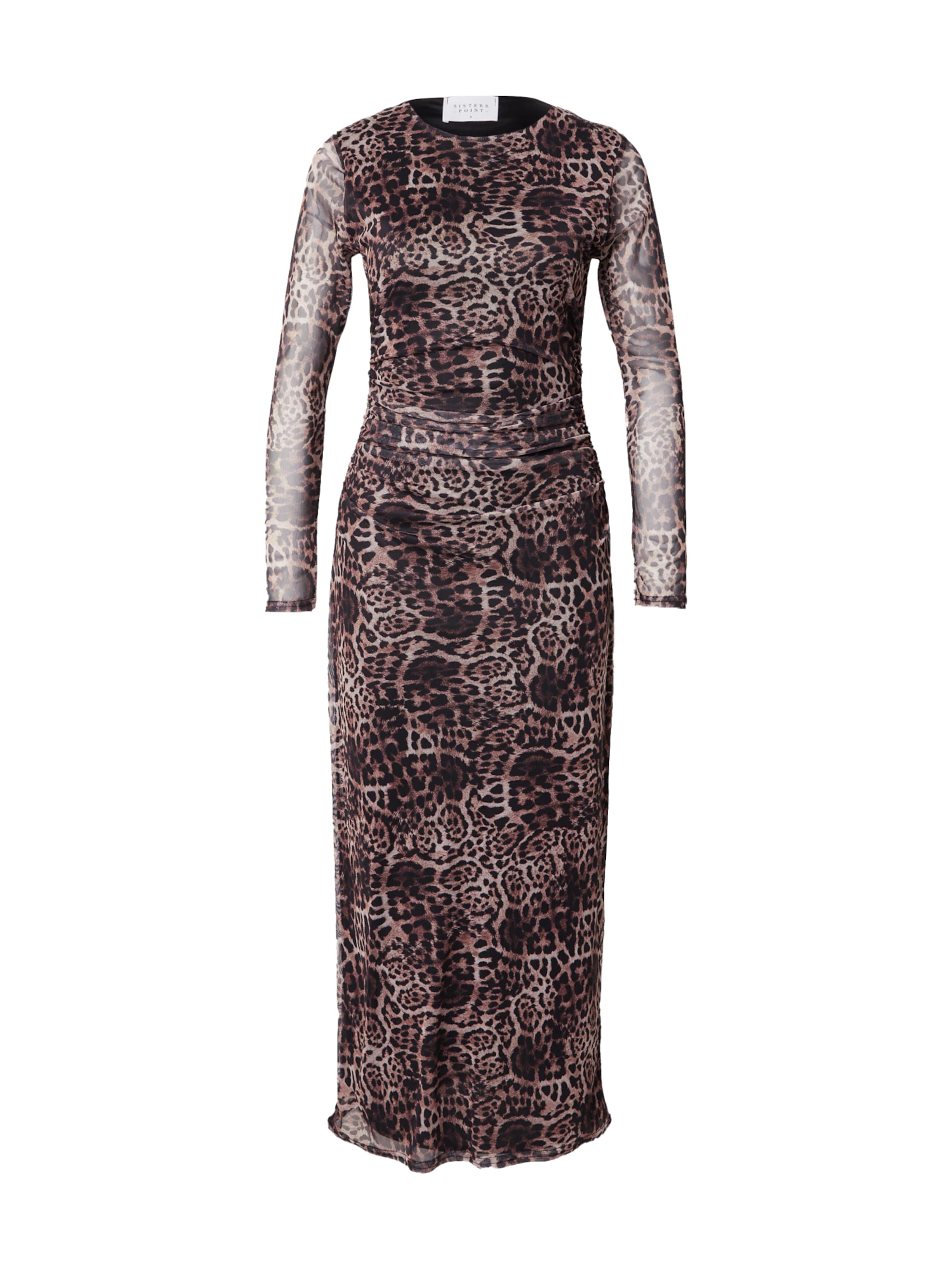 SISTERS POINT Рокля в кафяво / брокат / тъмнокафяво, Преглед на продукта