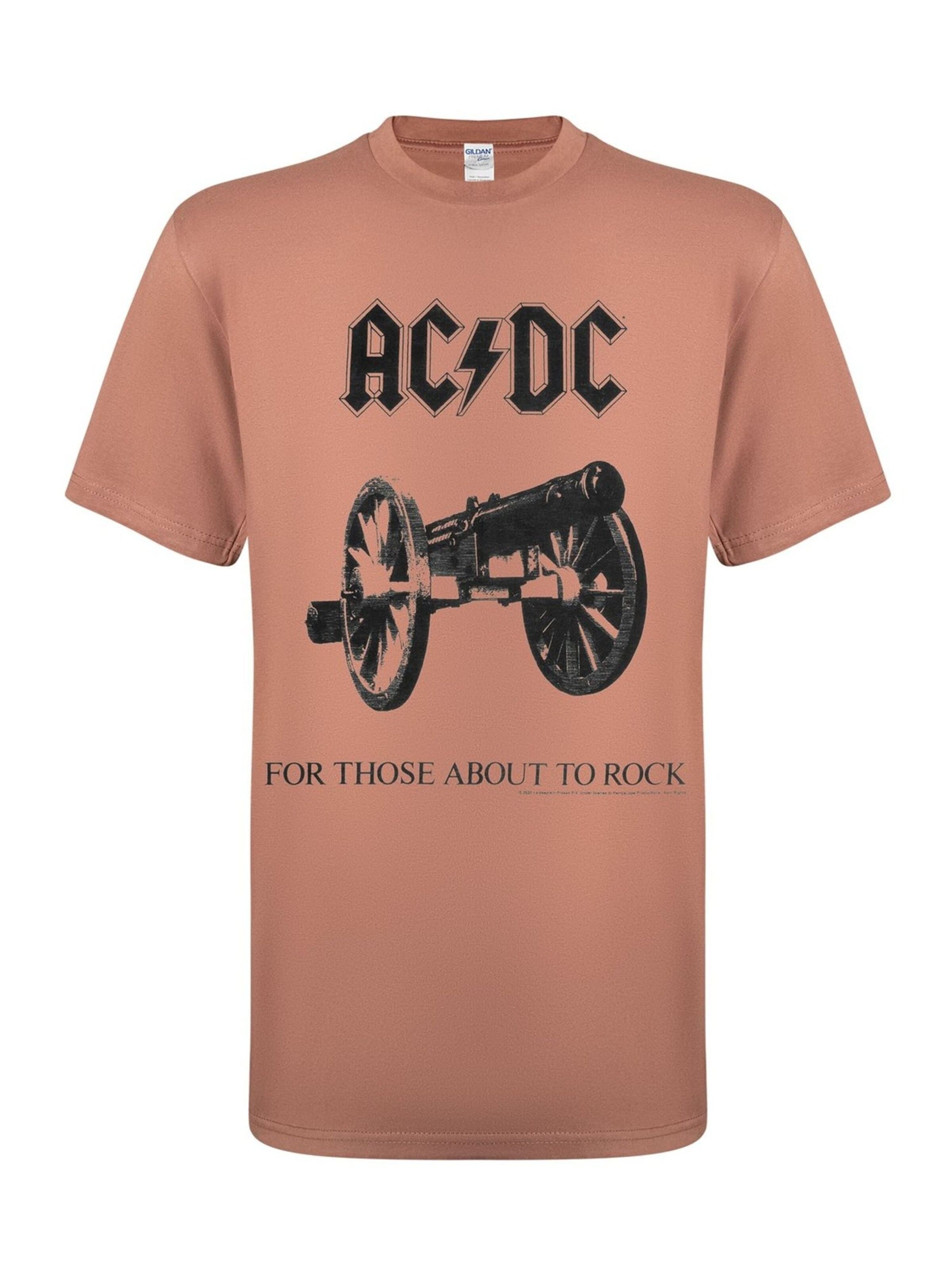 AC/DC Shirt 'For Those about to rock' in Brown: front