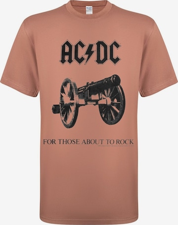 T-Shirt 'For Those about to rock' AC/DC en marron : devant