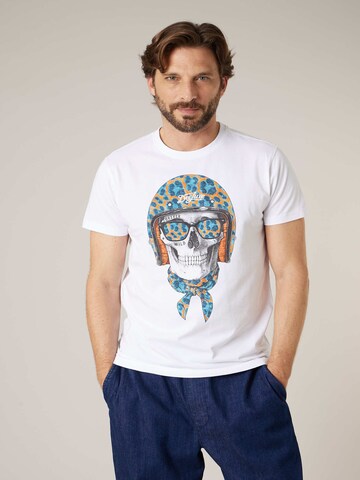 T-Shirt 'WANDER' Deeluxe en blanc : devant