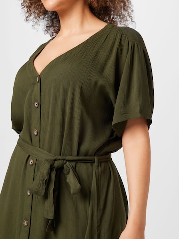 ABOUT YOU Curvy Shirt dress 'Lotti' in Green