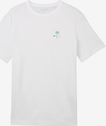 TOM TAILOR Тениска в бяло: отпред