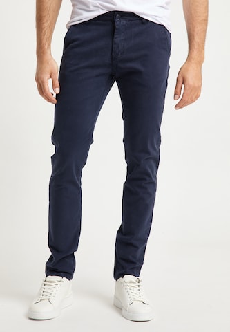 DreiMaster Vintage Slimfit Chino in Blauw: voorkant