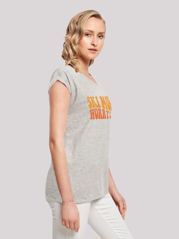 F4NT4STIC Shirt 'Ski More Worry Less' in Grey