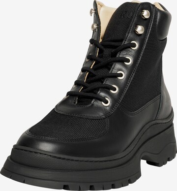 N91 Veterboots 'Style Choice' in Zwart: voorkant