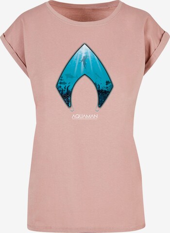 ABSOLUTE CULT T-Shirt 'Aquaman - Ocean' in Pink: predná strana