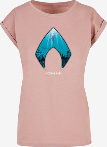 ABSOLUTE CULT Shirt 'Aquaman - Ocean' in Roze: voorkant