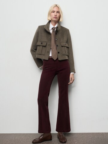 MANGO Flared Jeans in Brown