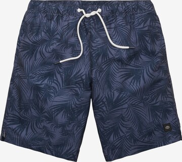 TOM TAILOR Zwemshorts in Blauw: voorkant