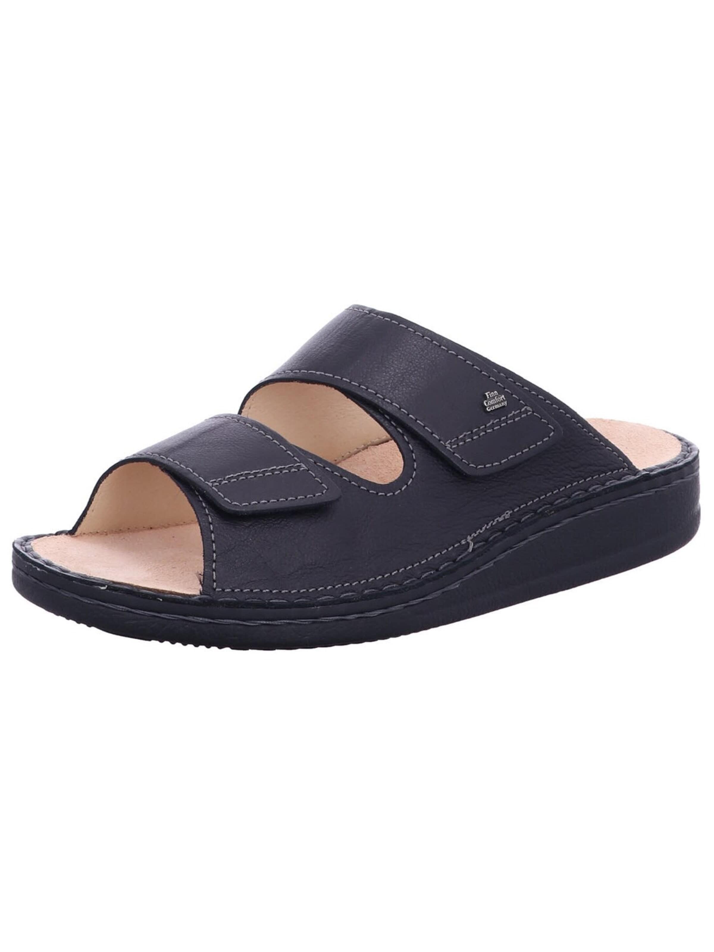 Finn Comfort Mules 'Pantolette Herren 01505 676393 Echtleder in schwarz' in Black: front