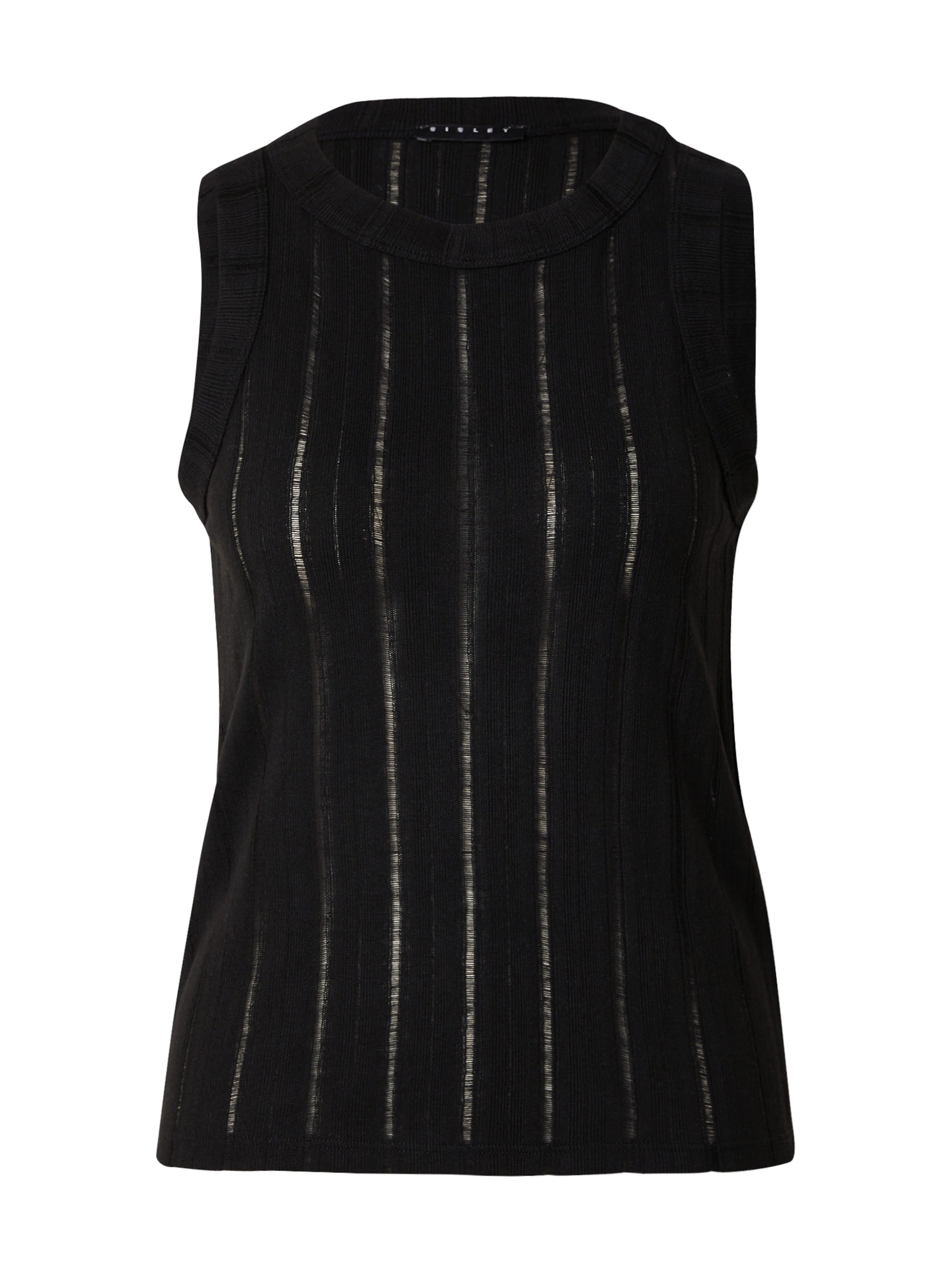 juoda Sisley Palaidinė be rankovių: priekis