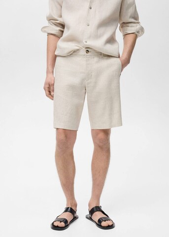 MANGO MAN Regular Pants 'Carp' in Beige: front