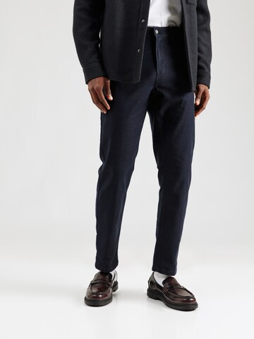 SCOTCH & SODA Tapered Ráncos nadrág 'DOBBY' - kék: elől