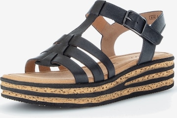 GABOR Strap Sandals in Black: front