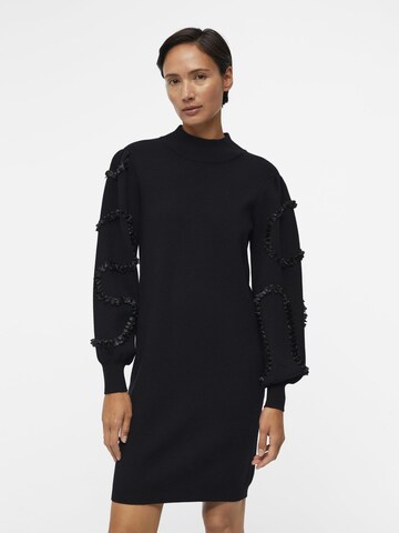 OBJECT Knitted dress in Black: front