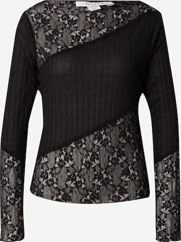 TOPSHOP Shirt in Zwart: voorkant