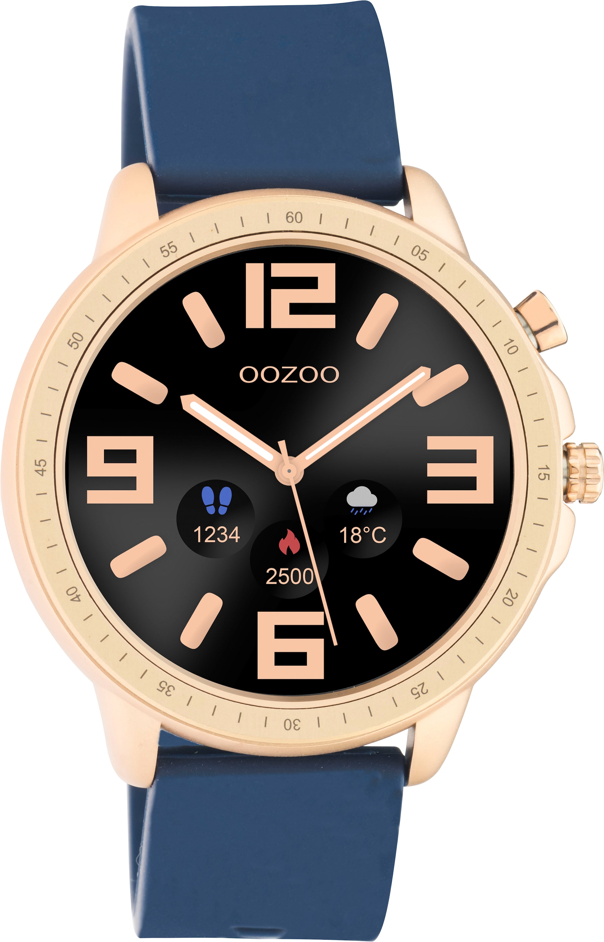 OOZOO Smartwatch in Dunkelblau 