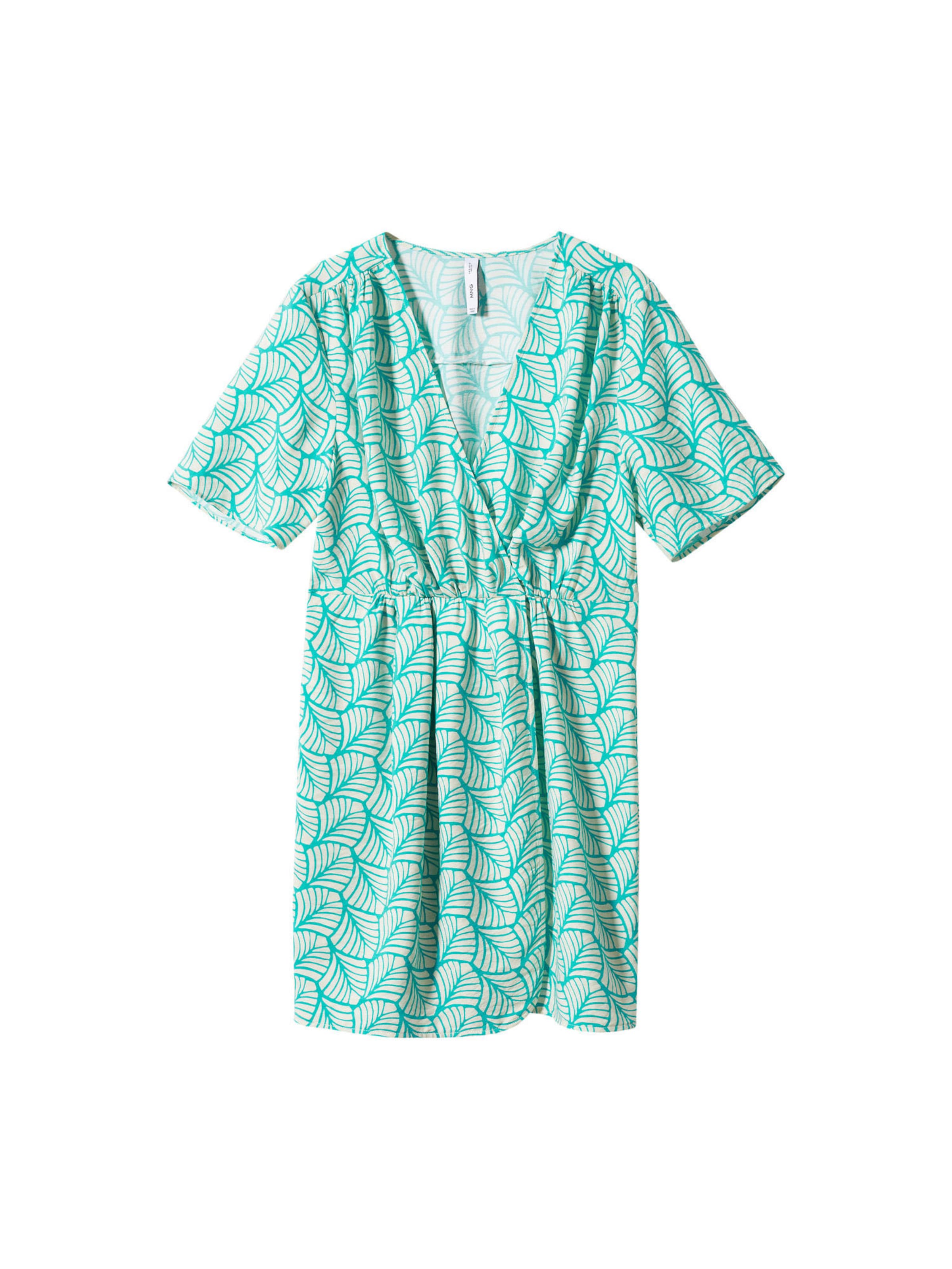 MANGO Summer dress 'FLORA' in Green: front