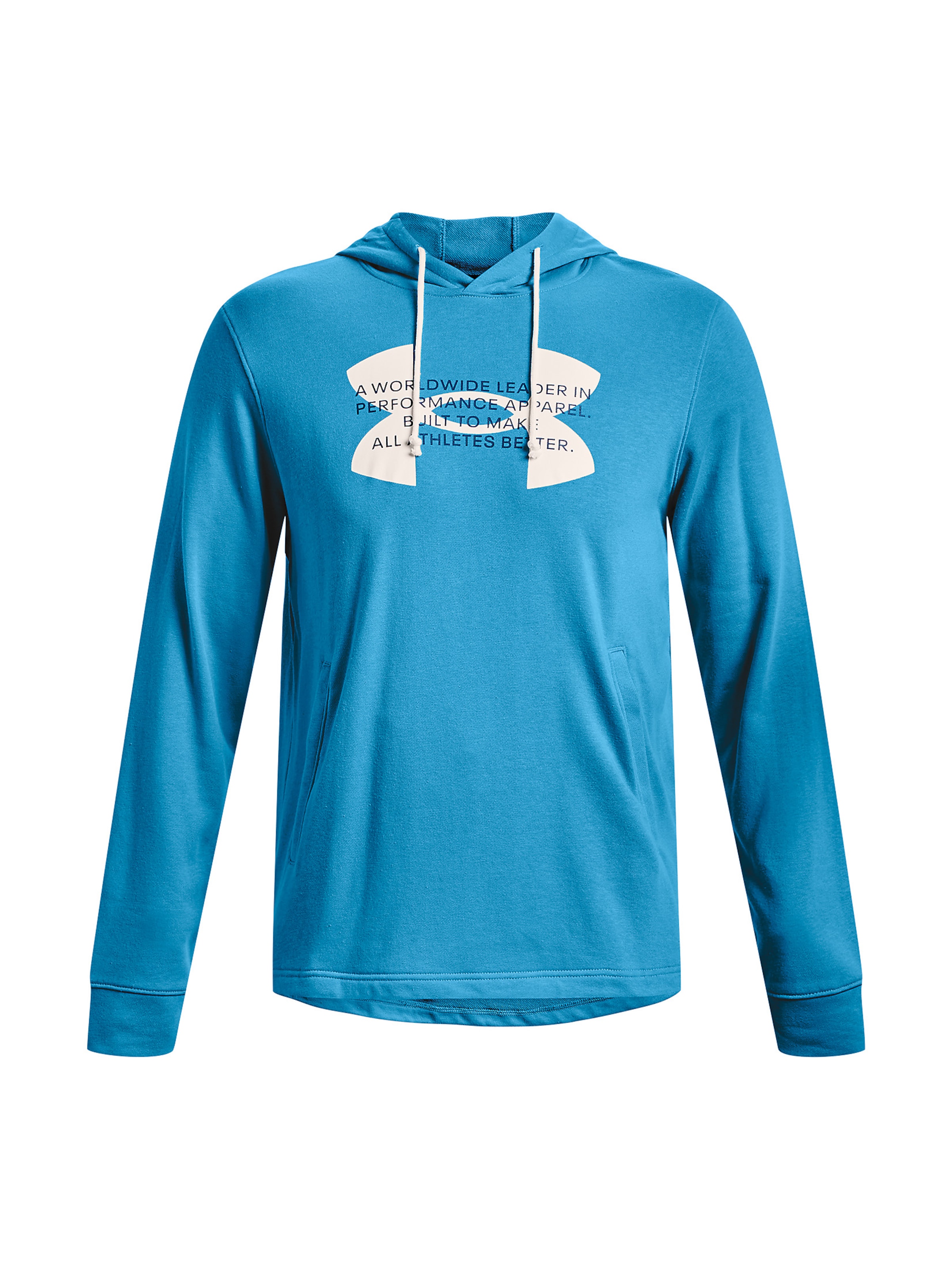 UNDER ARMOUR Athletic Sweatshirt 'Rival Terry' in Blue: front