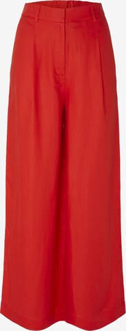 SELECTED FEMME Wide leg Pleat-front trousers 'Lyra' in Red: front