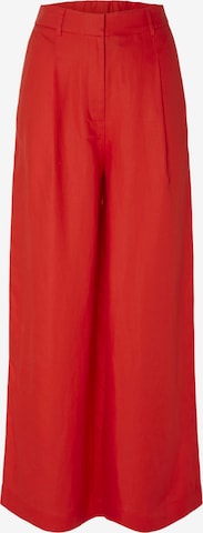 SELECTED FEMME Bő szár Élére vasalt nadrágok 'Lyra' - piros: elől