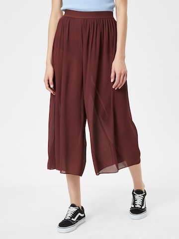 Wide leg Pantaloni 'Nicky' di ABOUT YOU in rosso: frontale