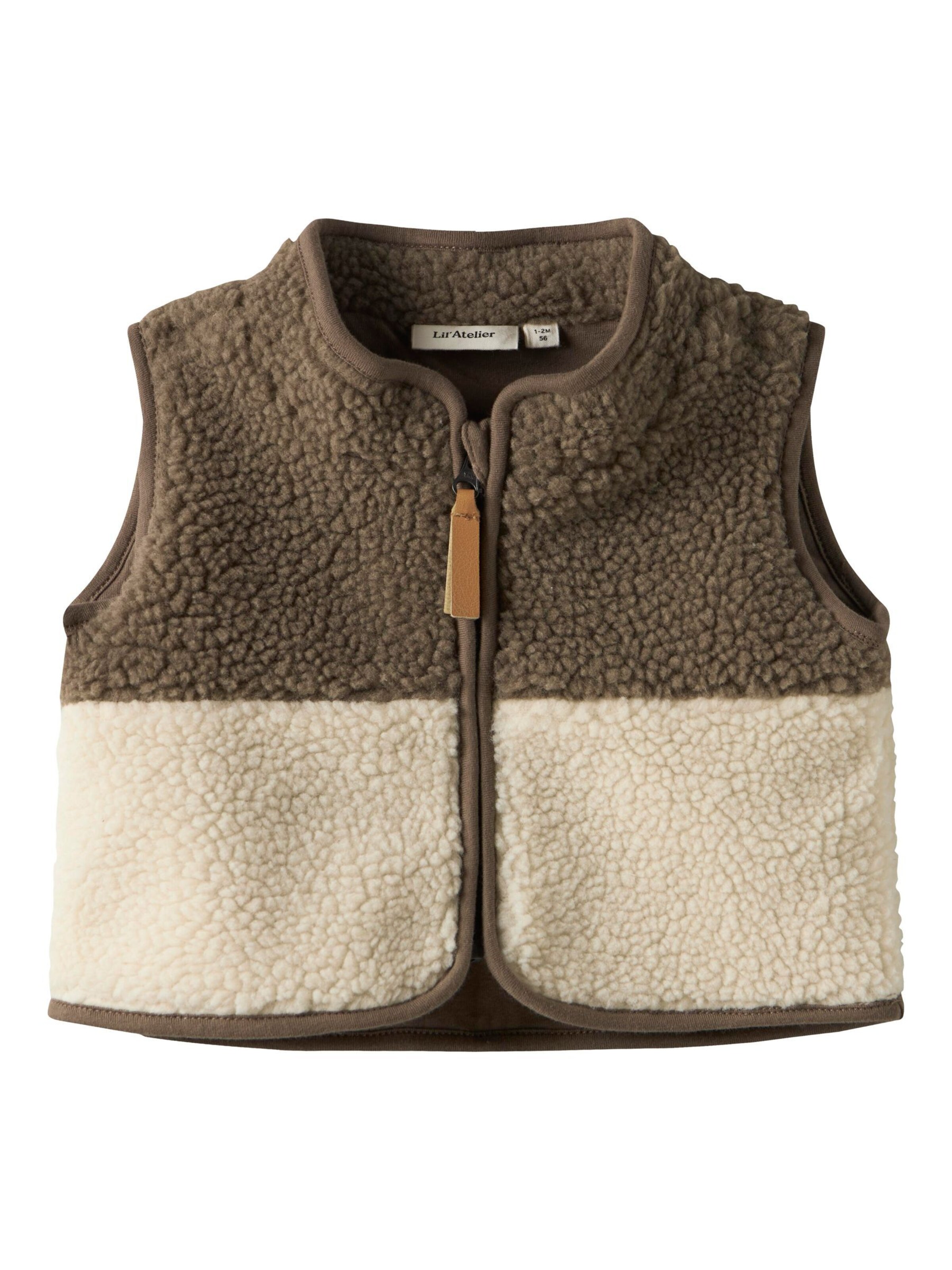 Lil'Atelier Bodywarmer in Bruin: voorkant