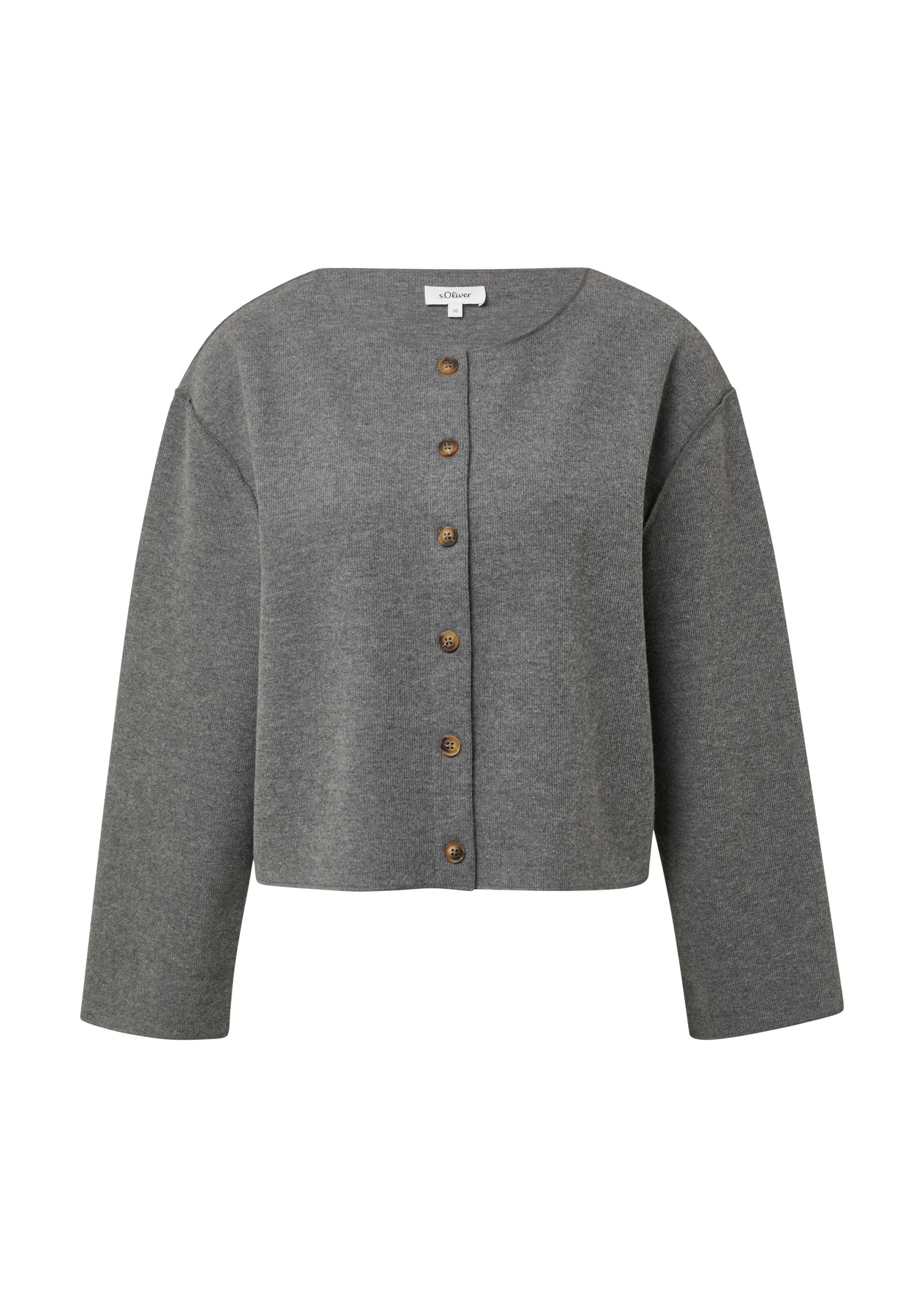 s.Oliver Strickjacke in Grau: Vorderseite