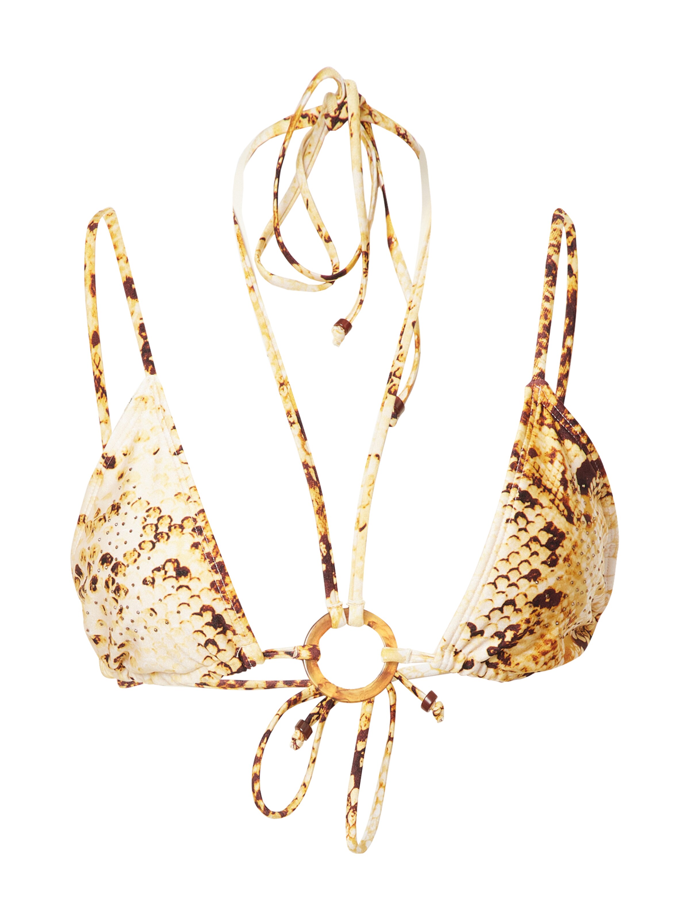 Triunghi Sutien costum de baie de la River Island pe galben: față