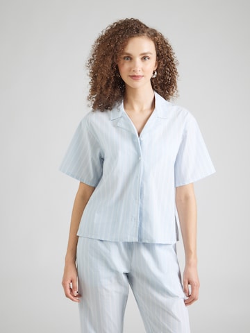 Hunkemöller Tričká na spanie - Modrá: predná strana