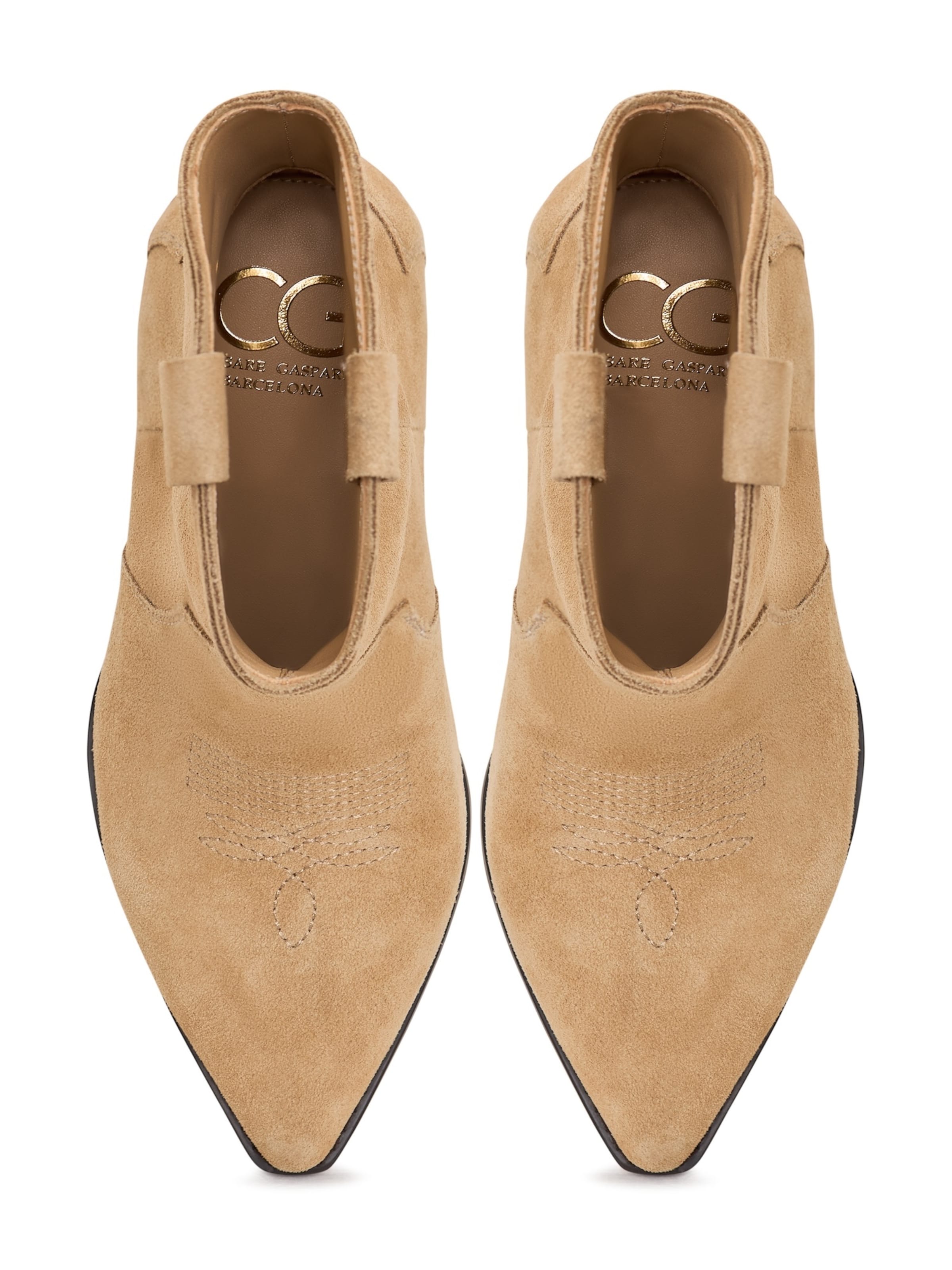 CESARE GASPARI Cowboystiefel in Beige