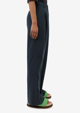 Marc O'Polo Wide leg Pleat-Front Pants in Blue