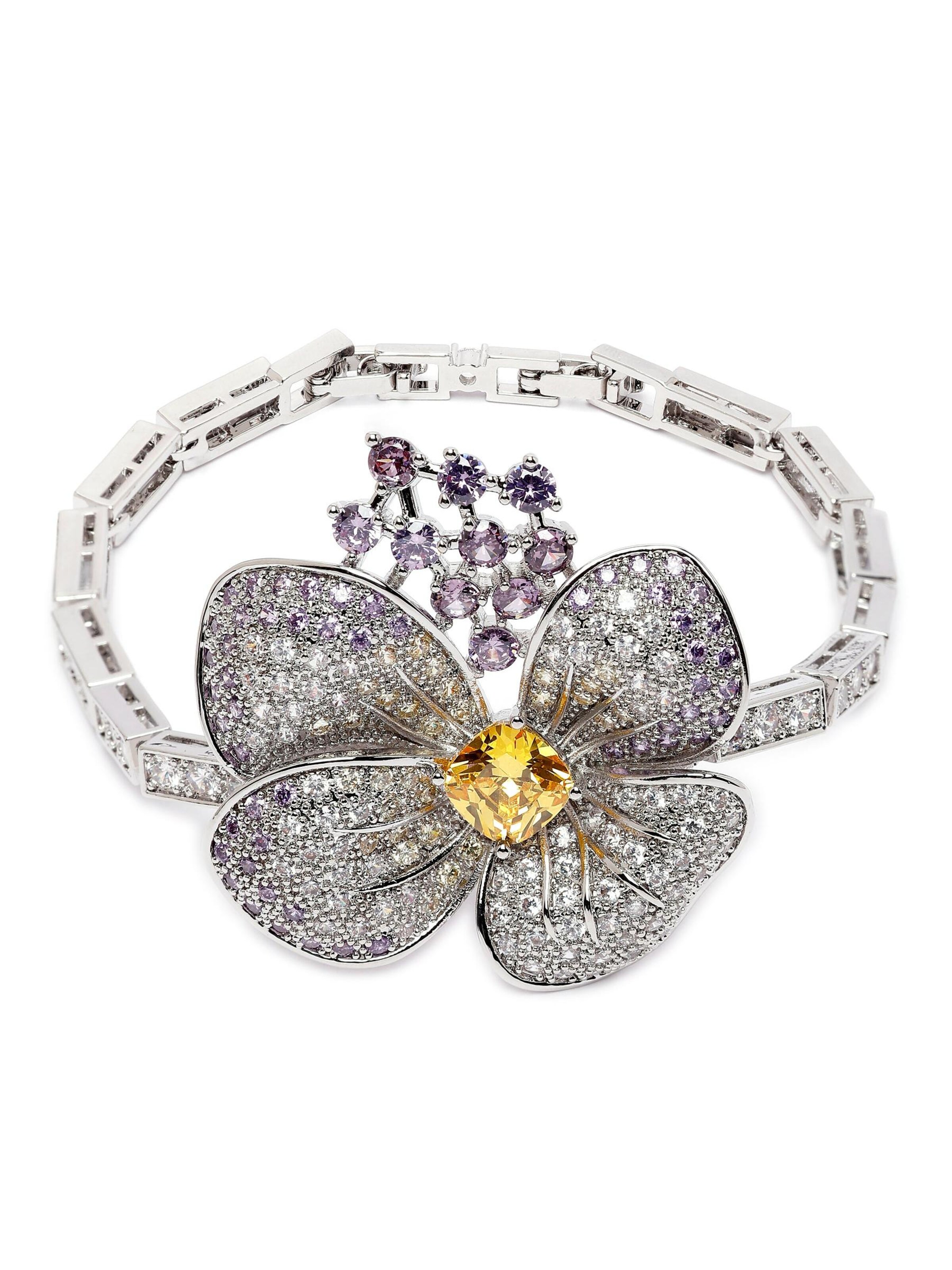 Braccialetto 'Carmenette' di AVANT-GARDE PARIS in lilla: frontale