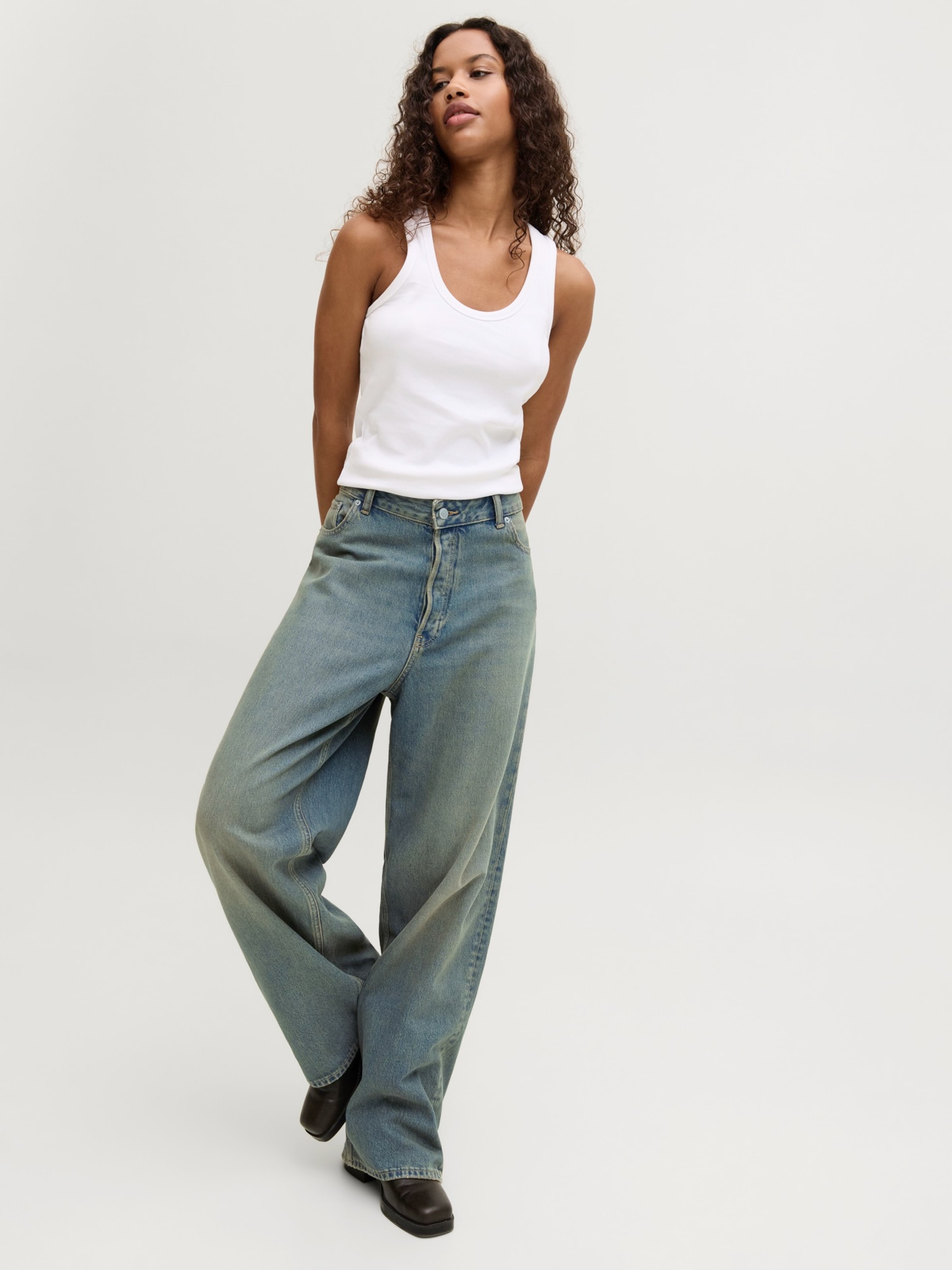 JJXX Wide leg Jeans 'JXKyoto' in Blue Denim | ABOUT YOU