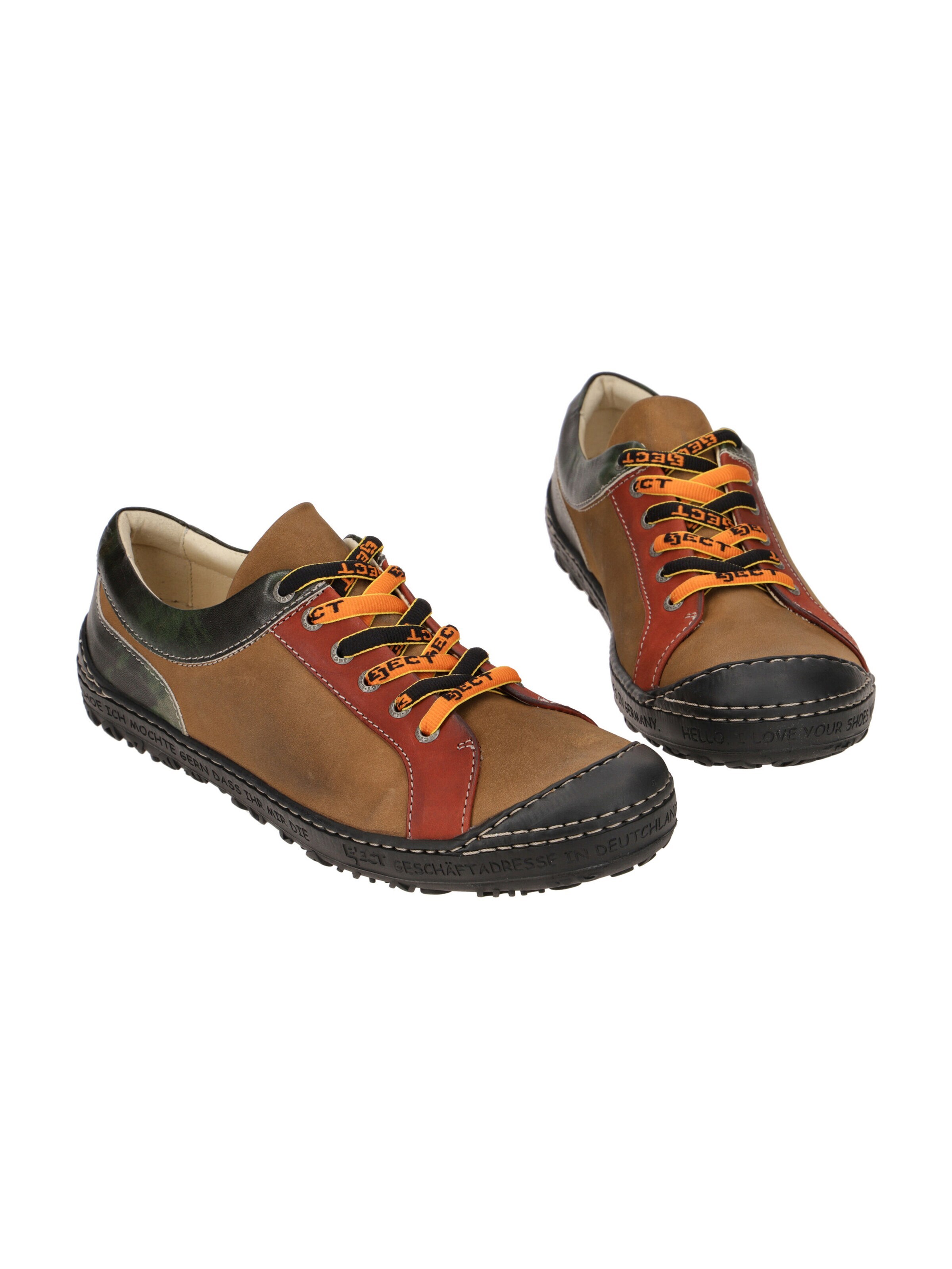 EJECT Schnürschuh 'Eject Dass Schuhe braun rot grün 15736'‌‌‌‌‌ in Braun