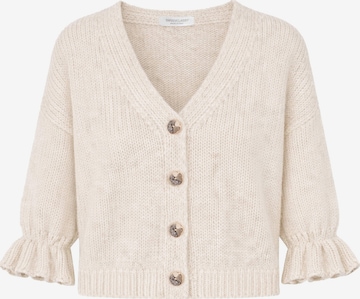 SASSYCLASSY Oversizestrickjacke in Beige: Vorderseite