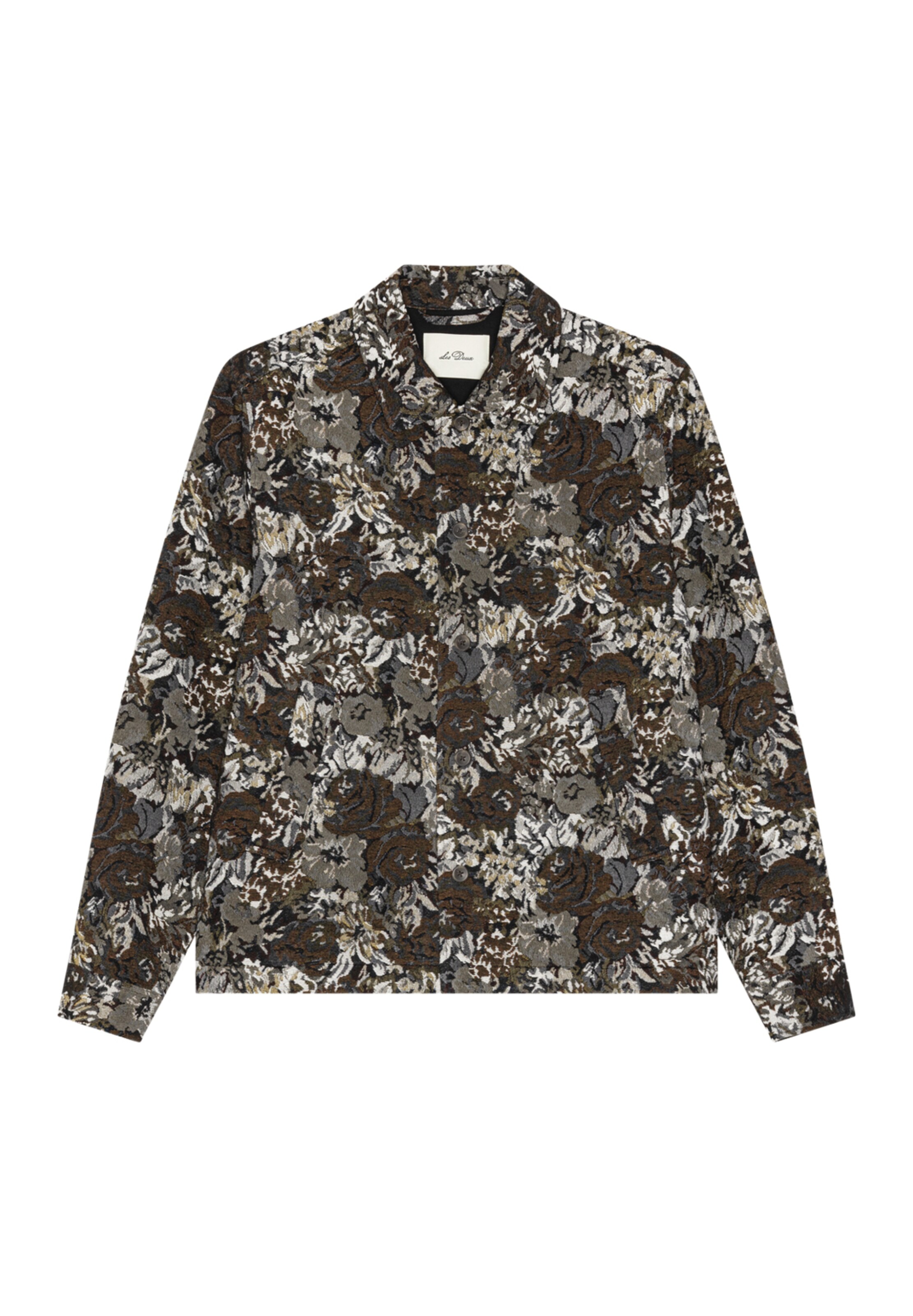 Les Deux Jacke in S in sand / dunkelbraun / grau / schwarz, Produktansicht