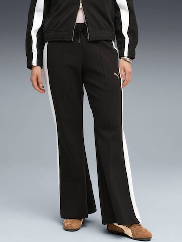 regular Pantaloni sportivi 'Puma T7 Flared Pants' di PUMA in nero
